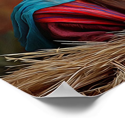 Heilige Nacht, sanftes Licht Poster (Ecke)