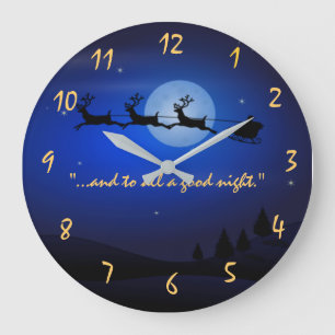 Heilige Nacht vor Weihnachten Große Wanduhr