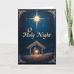Heilige Nacht Weihnachtskarte Karte
