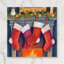 Heilige Nacht | Weihnachtsstrümpfe Wasserfarbe