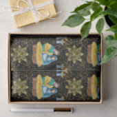 Heilige Nachtkrippe Goldene Schneeflocken Muster Seidenpapier (Geschenk)