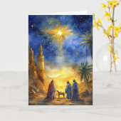Heilige Nachtkrippe Karte (Gelbe Blume)