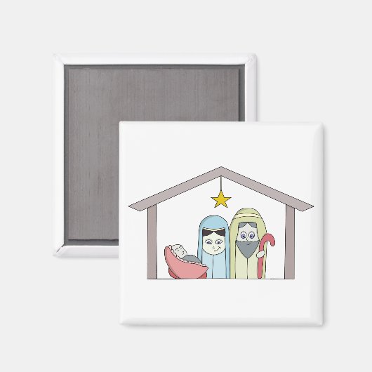 Heilige Nachtkrippe Magnet (Vorderseite/Rückseite)