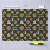 Heilige Nachtkrippe Mary Joseph Jesus Golden Stars Seidenpapier (Handwerk)