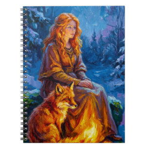 Heilige Natur: Keltische Göttin Brigid Kunst auf L Notizblock
