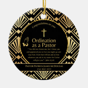 Heilige, neu ordinierte Pastor Bibel Verse Custom Keramik Ornament
