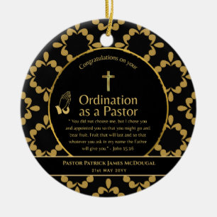 Heilige, neu ordinierte Pastor Bibel Verse Custom Keramik Ornament