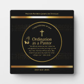 Heilige, neu ordinierte Pastor Personalisiertes Ge Fotoplatte (Vorderseite)