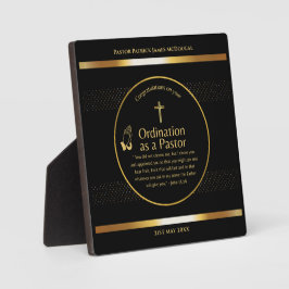 Heilige, neu ordinierte Pastor Personalisiertes Ge Fotoplatte