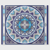 Heilige Orte (blau) Geschenkpapier (Flach)