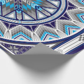 Heilige Orte (blau) Geschenkpapier (Ecke)