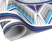 Heilige Orte (blau) Geschenkpapier (Rolleneckpunkt)