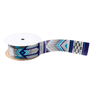 Heilige Orte Blau Satinband