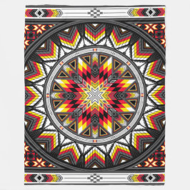 Heilige Orte rot Fleecedecke