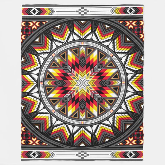 Heilige Orte rot Fleecedecke (Vorderseite)