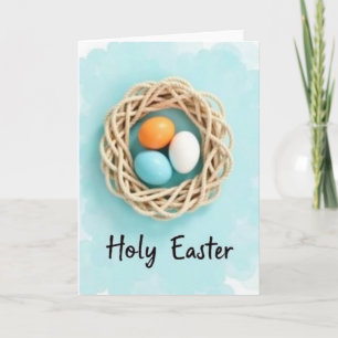 Heilige Osternest- und Eierkarte Karte