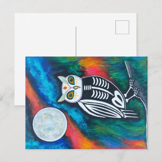 Heilige Owl Postkarte (Vorne/Hinten)