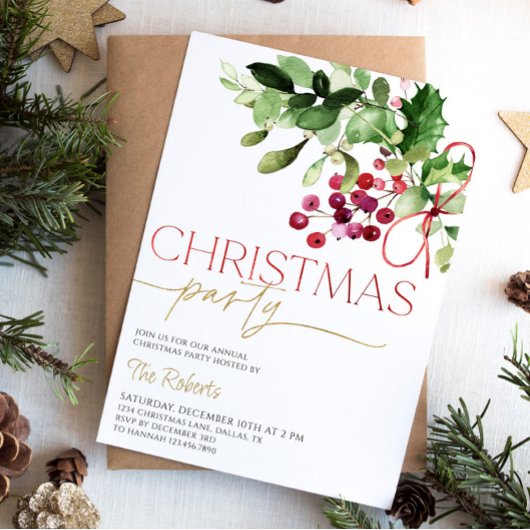 Heilige Party Einladung und Berries