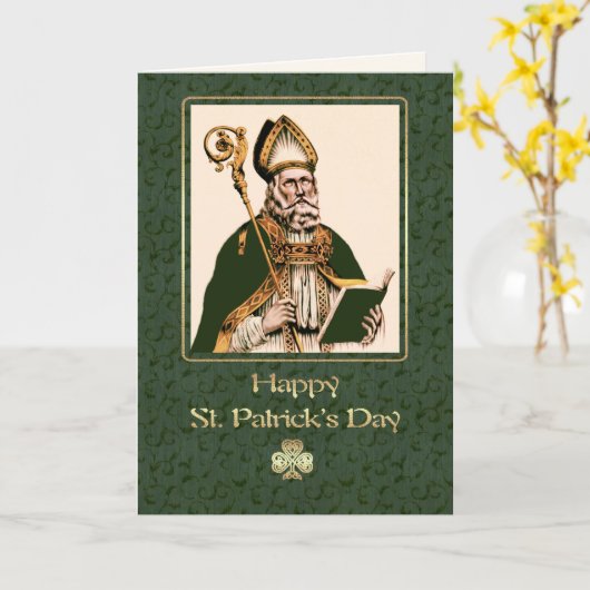Heilige Patrick's Day Religious Karte (Gelbe Blume)
