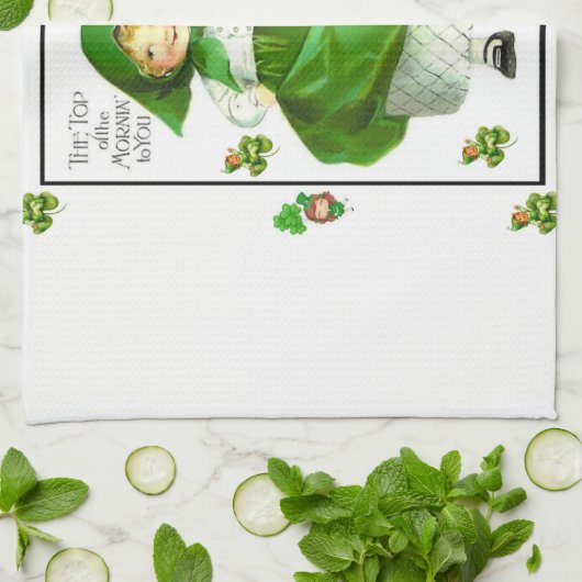 Heilige Patrizia, grüne Küche Handtuch (Gefaltet)