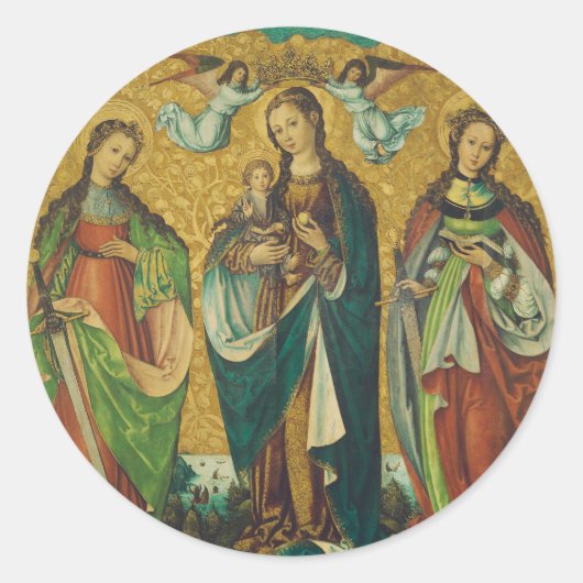 Heilige Perpetua und Felicity Runder Aufkleber (Vorderseite)