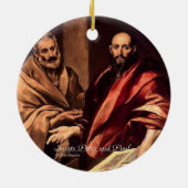 Heilige Peter und Paul Keramik Ornament (Hinten)