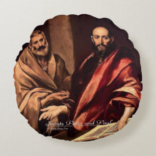 Heilige Peter und Paul Rundes Kissen
