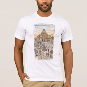 Heilige Petersbasilika-Kuppel Vatikan Rom Renaissa T-Shirt
