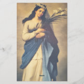 Heilige Philomena Briefpapier (Rückseite)