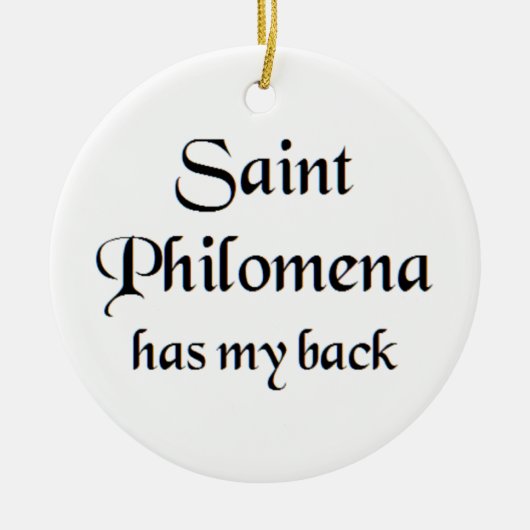 heilige Philomena Keramik Ornament (Vorne)