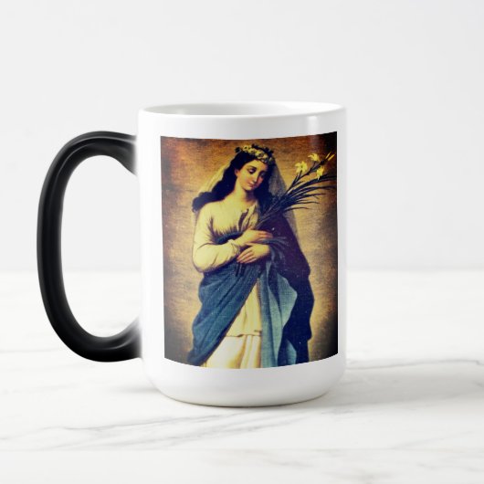 Heilige Philomena Personalisierter Gebetsbecher Verwandlungstasse (Links)