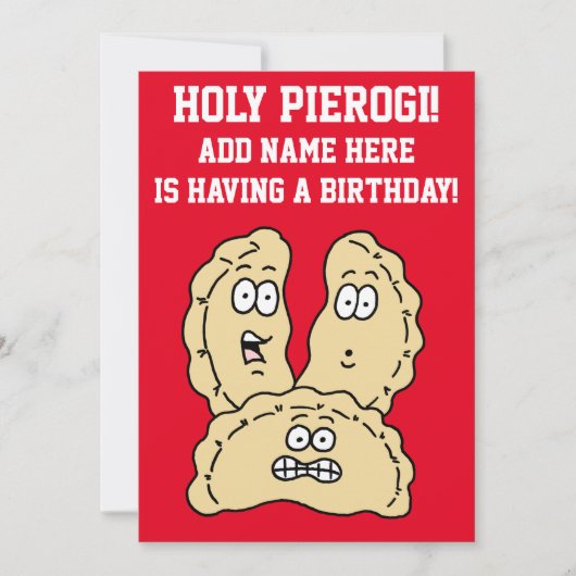 Heilige Pierogi Polnischer Geburtstag Einladung (Vorderseite)