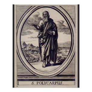 Heilige Polykarp Apostolische Kirche Vater Grafik  Poster