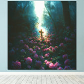 Heilige religiöse Kreuzbilder für friedliche Räume Leinwanddruck (Insitu (Holzboden))