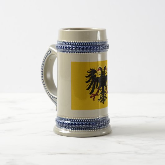 Heilige römisches Reich-Flagge Bierglas (Vorderseite Links)