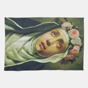 Heilige Rosa von Lima Der Engel von Peru Fine Art Geschirrtuch