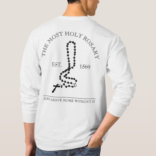 Heilige Rosary Beads Katholischer Cross T - Shirt (Rückseite)