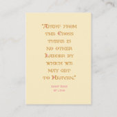 Heilige Rose Lima Telefonnummerkarte (Rückseite)