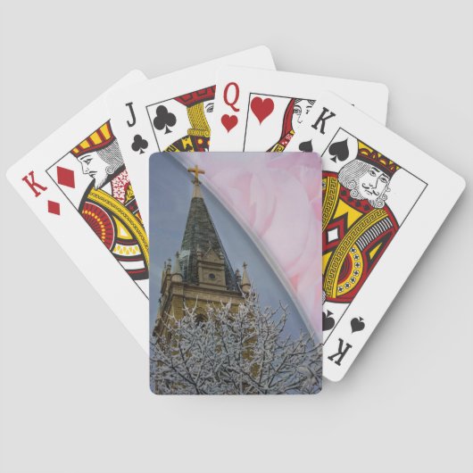 Heilige Rose Spielkarten (Rückseite)