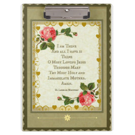Heilige Rosen des Herz-Gebets-Klemmbrett-w Klemmbrett