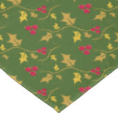 Heilige rote Beeren Weihnachtsgrün Tischdecke (Schrägansicht)