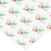 Heilige rote Beeren Weihnachtswasserfarbe grün rot Kurzer Tischläufer (Ecke)