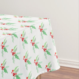 Heilige rote Beeren Weihnachtswasserfarbe Tischdecke