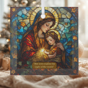 Heilige Sakrale Madonna Eine göttliche Liebe einer Ornament Aus Glas