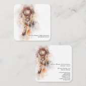 *~* Heilige Schamanen - Tribal Dream Catcher Shama Quadratische Visitenkarte (Vorne/Hinten)