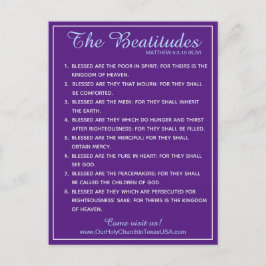 Heilige Schrift Matthew 5:3 bis 5:10 Beatitudes Feiertagspostkarte