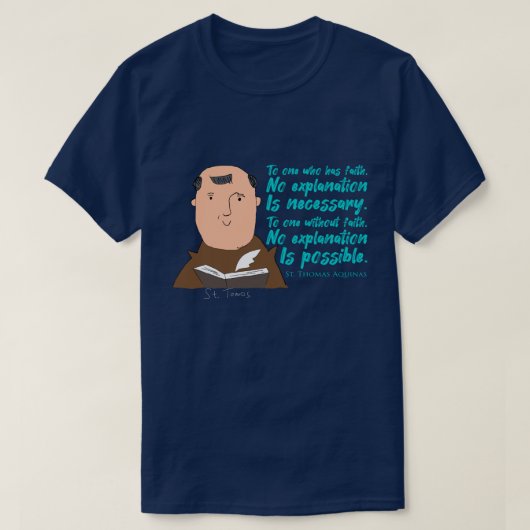 Heilige, Sprichworte & Shirts - St. Thomas Aquinas (Design vorne)