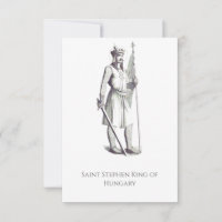 Heilige Stephan König von Ungarn Heilige Karte