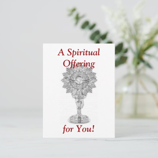 Heilige Stunde Postkarte (Stehend Vorderseite)