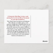 Heilige Stunde Postkarte (Rückseite)